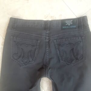 Vintage MEK DNM Giat Straight Button Fly 5 Pocket Jeans, Weathered Dark Grey,EUC